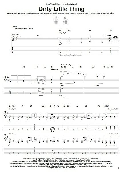 open zoom image for Dirty Little Thing - Guitar TAB, New, Main