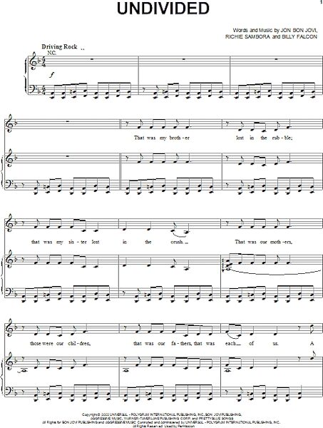 open zoom image for Undivided - Piano/Vocal/Guitar, New, Main