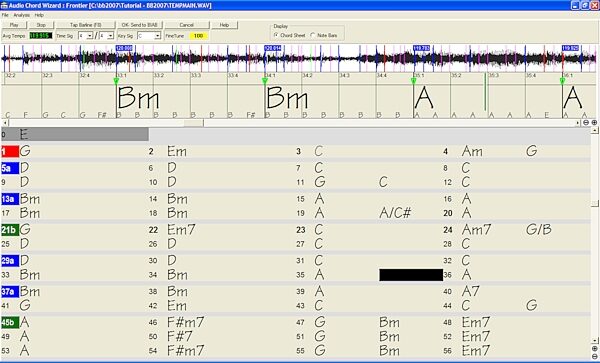open zoom image for PG Music Band in a Box (Windows), Screenshot - Audio Chord Wizard