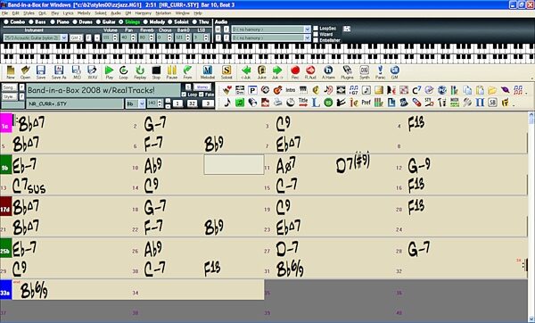 open zoom image for PG Music Band in a Box (Windows), Screenshot - Main