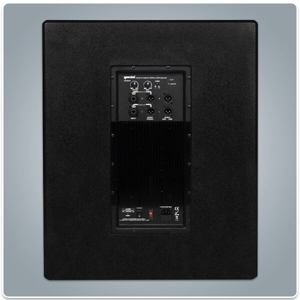 open zoom image for Gemini GVX-SUB18P Powered Subwoofer (2000 Watts, 1x18"), Back
