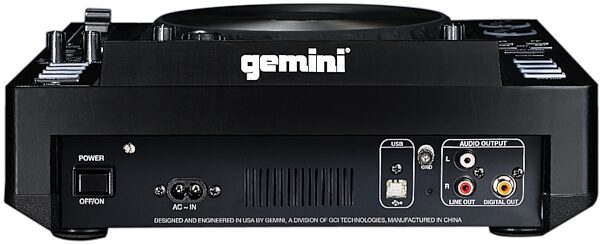 open zoom image for Gemini CDJ-700 Professional CD/MP3 Player, Back