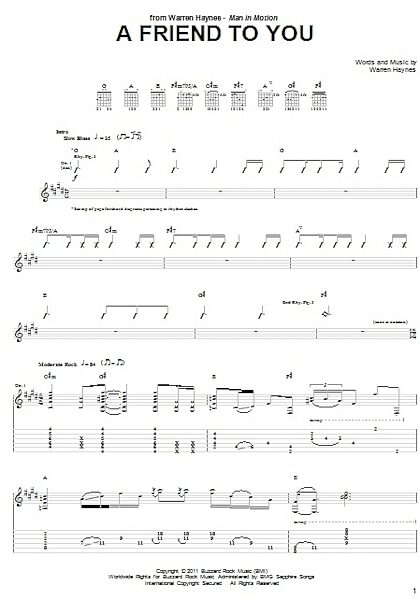 open zoom image for A Friend To You - Guitar TAB, New, Main
