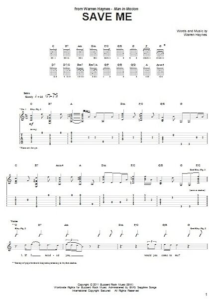 open zoom image for Save Me - Guitar TAB, New, Main