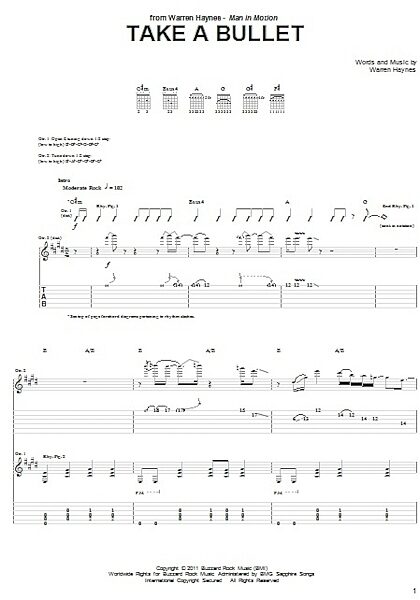 open zoom image for Take A Bullet - Guitar TAB, New, Main