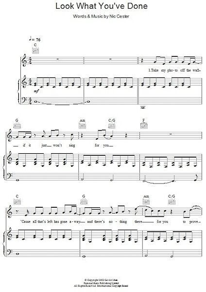 open zoom image for Look What You've Done - Piano/Vocal/Guitar, New, Main