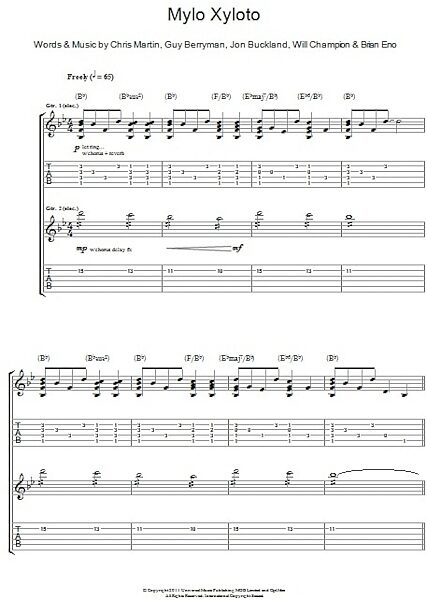 open zoom image for Mylo Xyloto - Guitar TAB, New, Main