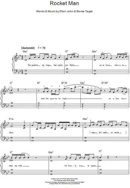 open zoom image for Rocket Man - Easy Piano, New, Main