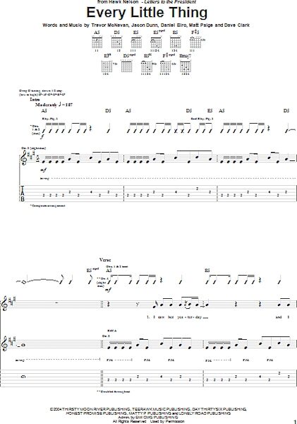 open zoom image for Every Little Thing - Guitar TAB, New, Main