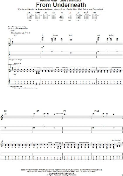 open zoom image for From Underneath - Guitar TAB, New, Main