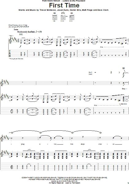 open zoom image for First Time - Guitar TAB, New, Main