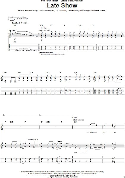 open zoom image for Late Show - Guitar TAB, New, Main