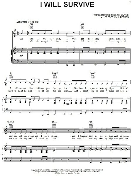 open zoom image for I Will Survive - Piano/Vocal/Guitar, New, Main