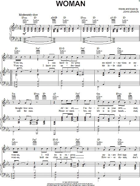 open zoom image for Woman - Piano/Vocal/Guitar, New, Main