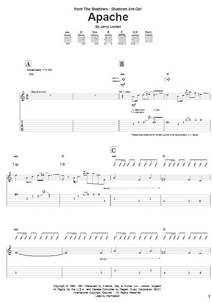 open zoom image for Apache - Guitar TAB, New, Main