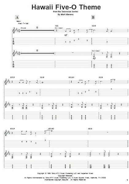 open zoom image for Hawaii Five-O Theme - Guitar TAB, New, Main
