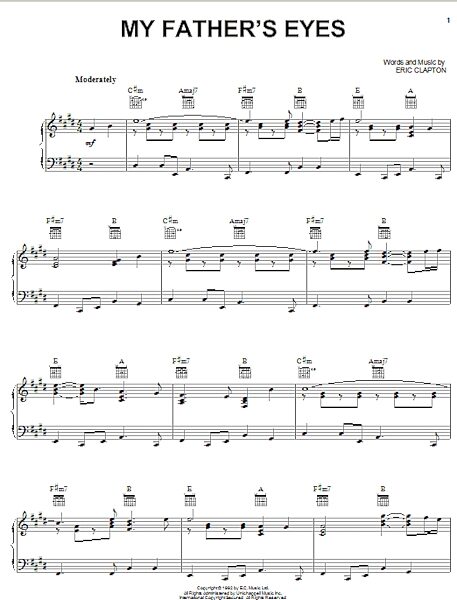 open zoom image for My Father's Eyes - Piano/Vocal/Guitar, New, Main