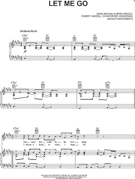 open zoom image for Let Me Go - Piano/Vocal/Guitar, New, Main