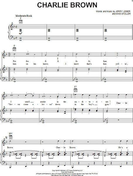 open zoom image for Charlie Brown - Piano/Vocal/Guitar, New, Main