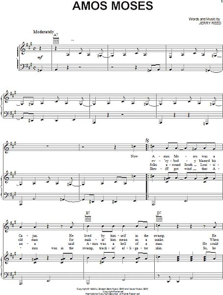 open zoom image for Amos Moses - Piano/Vocal/Guitar, New, Main