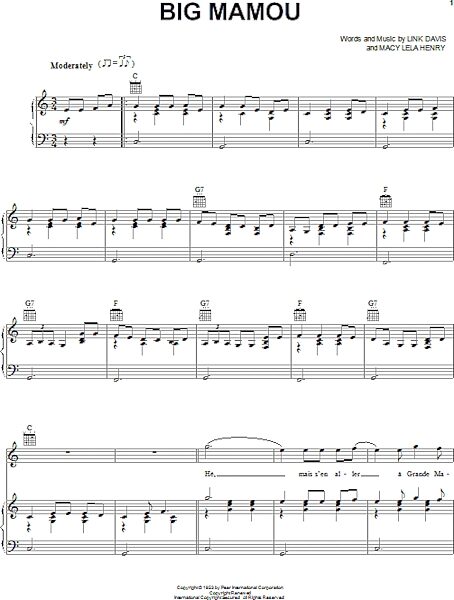 open zoom image for Big Mamou - Piano/Vocal/Guitar, New, Main
