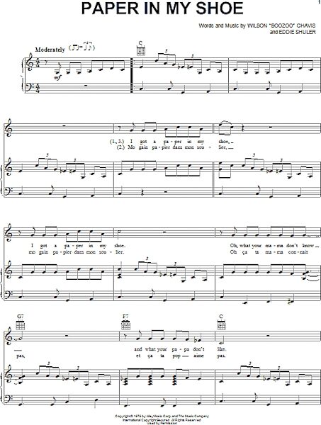 open zoom image for Paper In My Shoe - Piano/Vocal/Guitar, New, Main