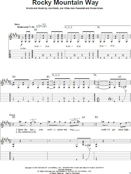 open zoom image for Rocky Mountain Way - Guitar Tab Play-Along, New, Main