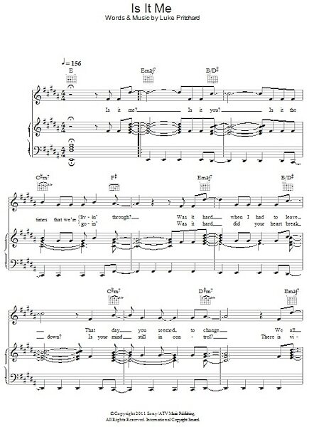 open zoom image for Is It Me - Piano/Vocal/Guitar, New, Main