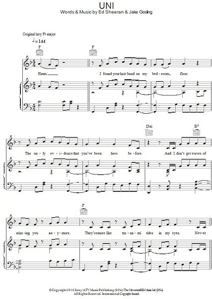 open zoom image for U.N.I - Piano/Vocal/Guitar, New, Main