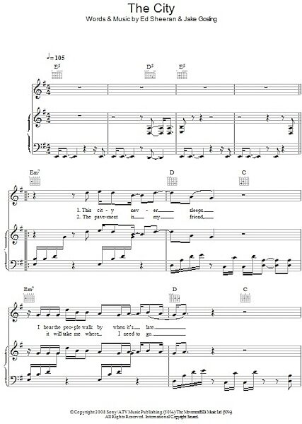 open zoom image for The City - Piano/Vocal/Guitar, New, Main