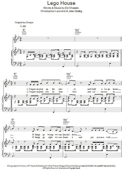 open zoom image for Lego House - Piano/Vocal/Guitar, New, Main