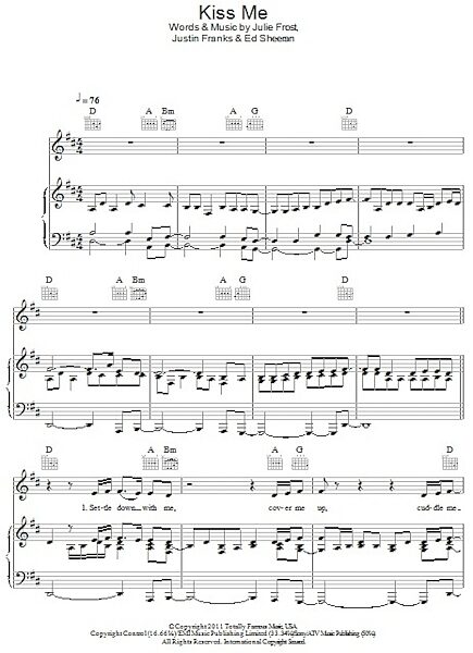 open zoom image for Kiss Me - Piano/Vocal/Guitar, New, Main