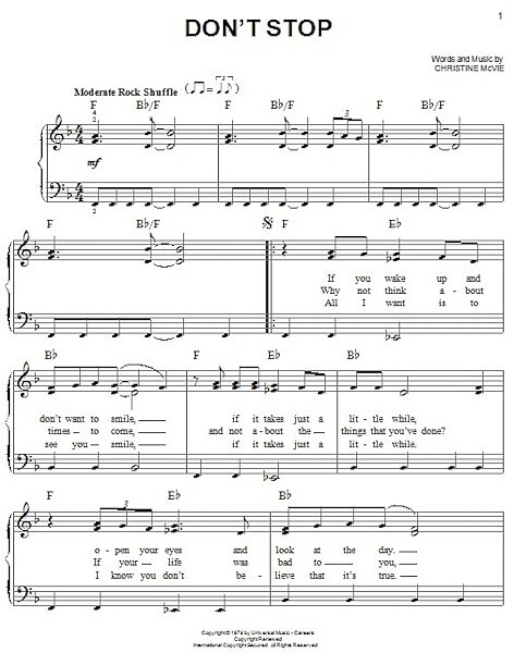 open zoom image for Don't Stop - Easy Piano, New, Main
