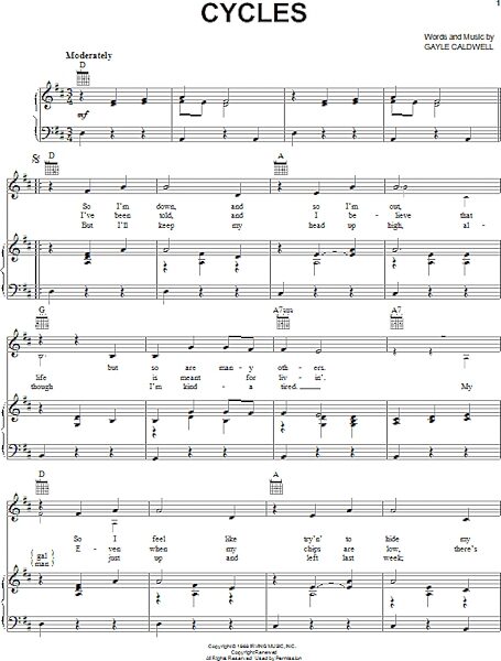 open zoom image for Cycles - Piano/Vocal/Guitar, New, Main
