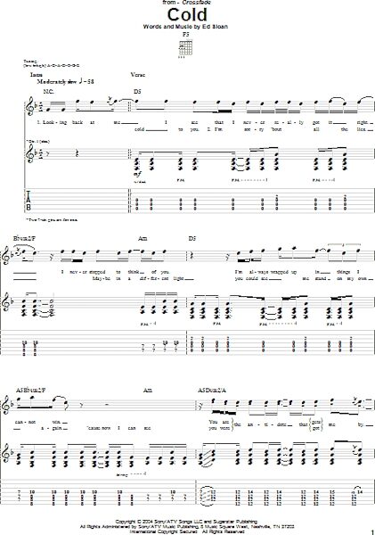 open zoom image for Cold - Guitar TAB, New, Main