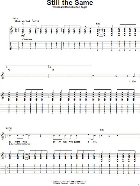 open zoom image for Still The Same - Guitar Tab Play-Along, New, Main