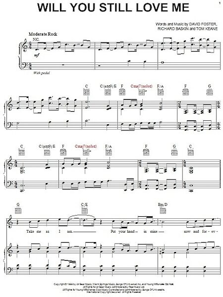open zoom image for Will You Still Love Me - Piano/Vocal/Guitar, New, Main