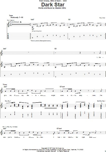 open zoom image for Dark Star - Guitar TAB, New, Main