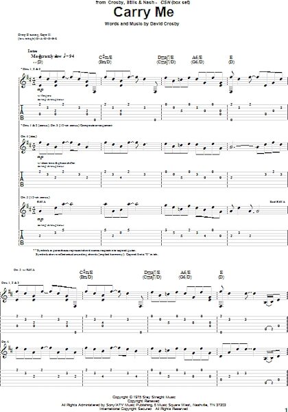 open zoom image for Carry Me - Guitar TAB, New, Main