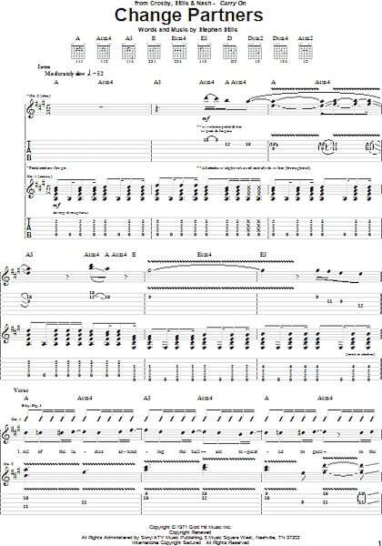 open zoom image for Change Partners - Guitar TAB, New, Main