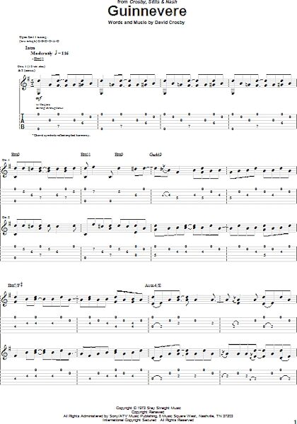 open zoom image for Guinnevere - Guitar TAB, New, Main