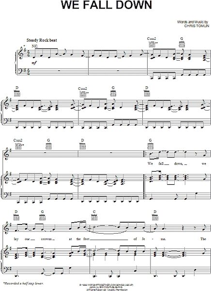 open zoom image for We Fall Down - Piano/Vocal/Guitar, New, Main