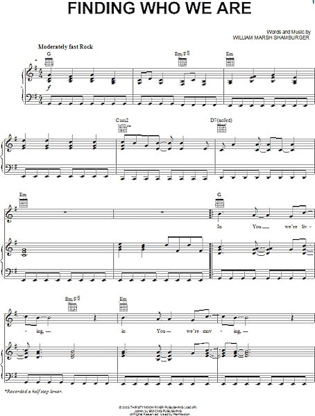 open zoom image for Finding Who We Are - Piano/Vocal/Guitar, New, Main