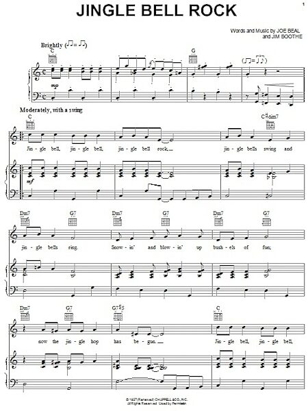 open zoom image for Jingle-Bell Rock - Piano/Vocal/Guitar, New, Main