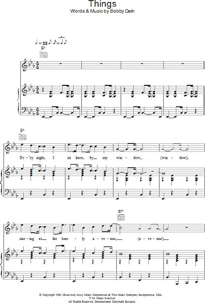 open zoom image for Things - Piano/Vocal/Guitar, New, Main