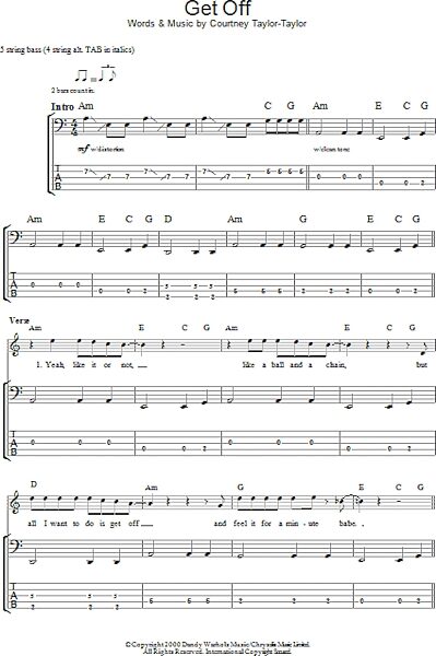 open zoom image for Get Off - Bass Tab, New, Main