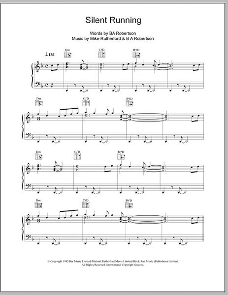 open zoom image for Silent Running - Piano/Vocal/Guitar, New, Main