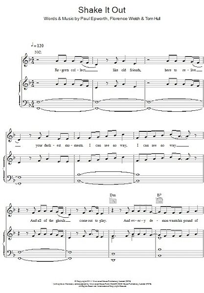 open zoom image for Shake It Out - Piano/Vocal/Guitar, New, Main