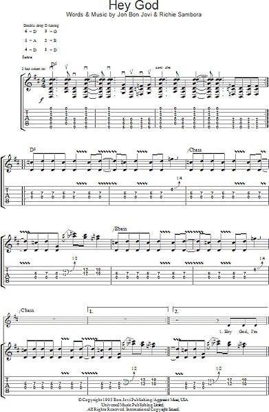 open zoom image for Hey God - Guitar TAB, New, Main