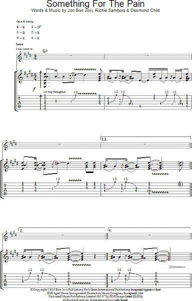 open zoom image for Something For The Pain - Guitar TAB, New, Main